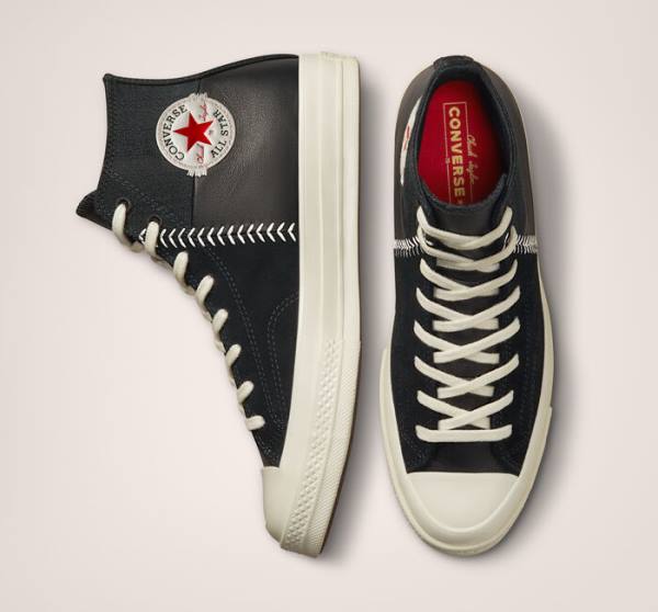 Tenisi Inalti Converse Chuck 70 Crafted Piele Negrii Rosii | CV-327XNK