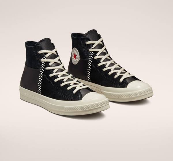 Tenisi Inalti Converse Chuck 70 Crafted Piele Negrii Rosii | CV-327XNK