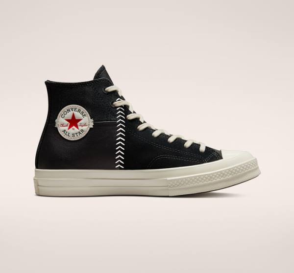 Tenisi Inalti Converse Chuck 70 Crafted Piele Negrii Rosii | CV-327XNK