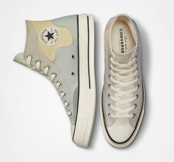 Tenisi Inalti Converse Chuck 70 Crafted Patchwork Maro Lămâie | CV-419LCB