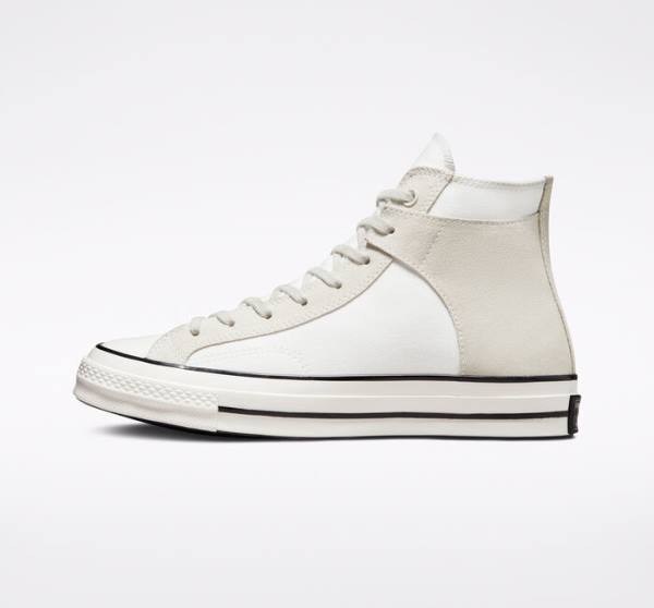 Tenisi Inalti Converse Chuck 70 Crafted Panza Albi Negrii | CV-548XJM