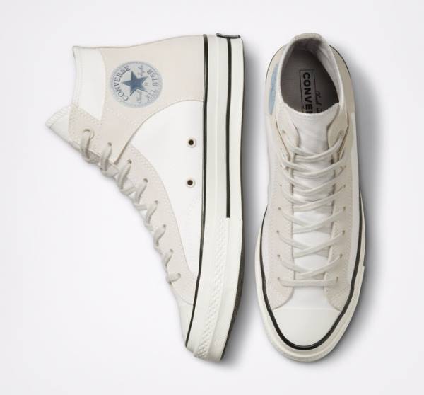 Tenisi Inalti Converse Chuck 70 Crafted Panza Albi Negrii | CV-548XJM