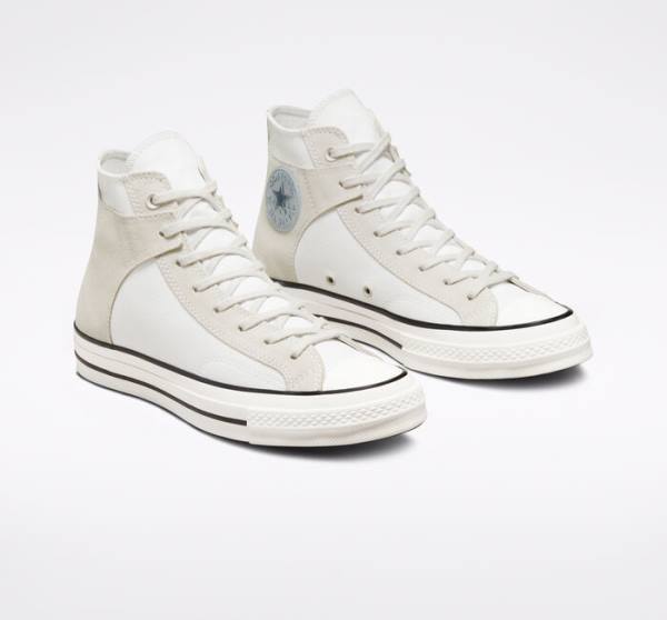 Tenisi Inalti Converse Chuck 70 Crafted Panza Albi Negrii | CV-548XJM