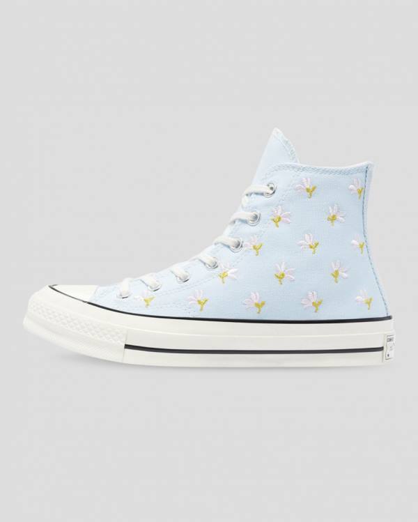 Tenisi Inalti Converse Chuck 70 Embroidered Garden Party Albastri | CV-094VIY