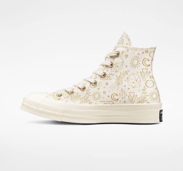 Tenisi Inalti Converse Chuck 70 Golden Elements Aurii Deschis Negrii | CV-074TCD