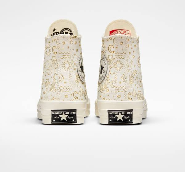 Tenisi Inalti Converse Chuck 70 Golden Elements Aurii Deschis Negrii | CV-074TCD