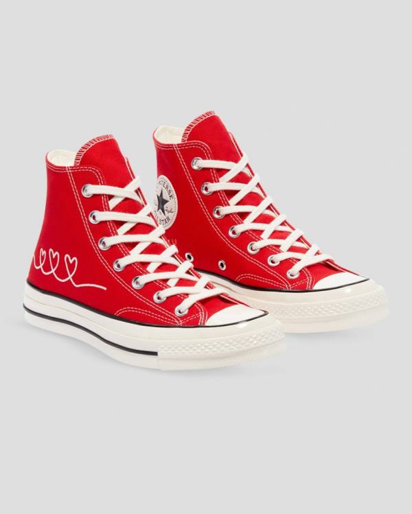 Tenisi Inalti Converse Chuck 70 Love Thread Rosii | CV-630JPN