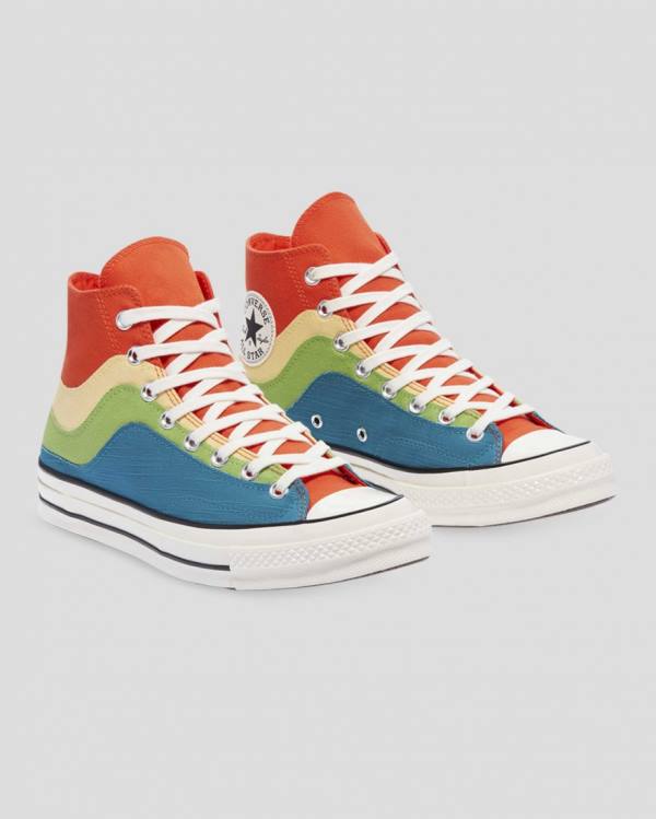 Tenisi Inalti Converse Chuck 70 National Parks Albastri Verzi Portocalii | CV-415FXW