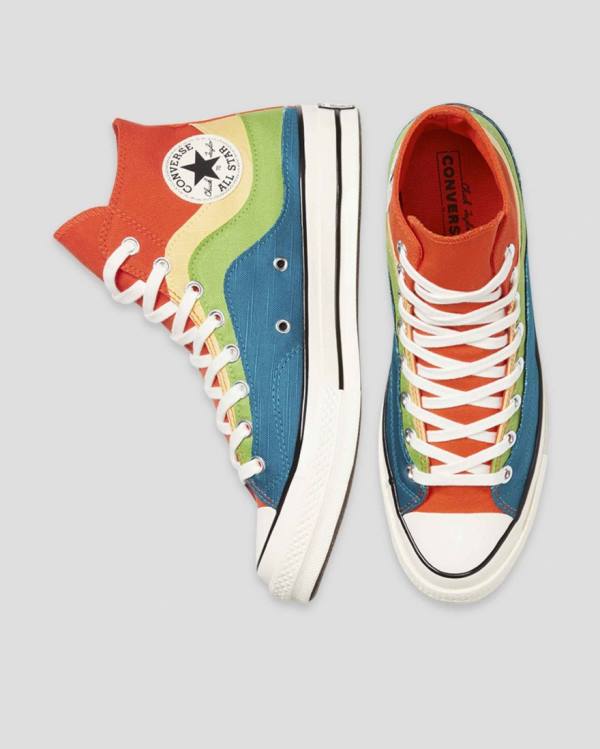 Tenisi Inalti Converse Chuck 70 National Parks Albastri Verzi Portocalii | CV-415FXW