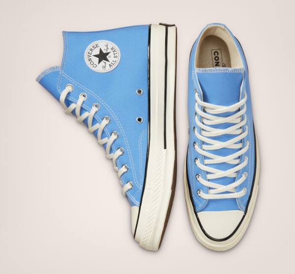 Tenisi Inalti Converse Chuck 70 Pastel Polyester Albastri Negrii | CV-876PLW