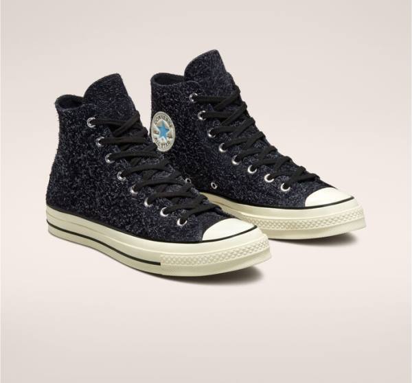 Tenisi Inalti Converse Chuck 70 Piele Intoarsa Seasonal Color Negrii | CV-541IVB