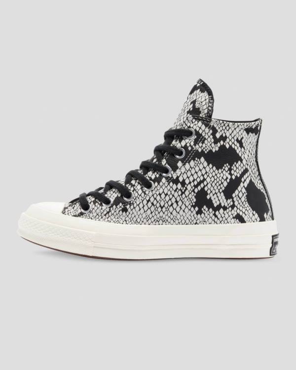 Tenisi Inalti Converse Chuck 70 Piele Snake Print Bej Negrii | CV-798XFA