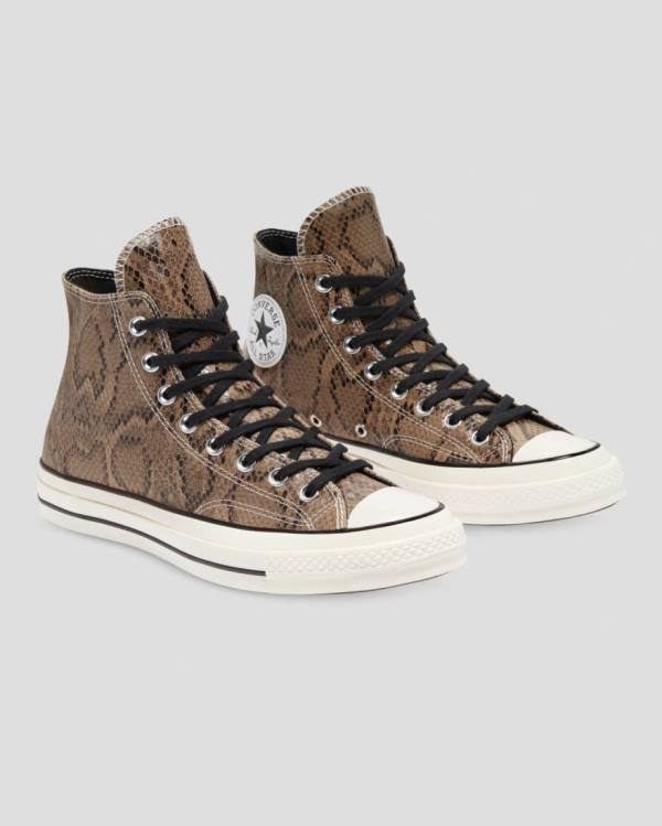 Tenisi Inalti Converse Chuck 70 Reptile Piele Intoarsa Maro | CV-165WNL