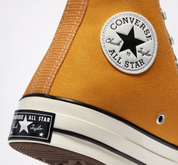 Tenisi Inalti Converse Chuck 70 Sunflower Yellow Negrii | CV-682WCO