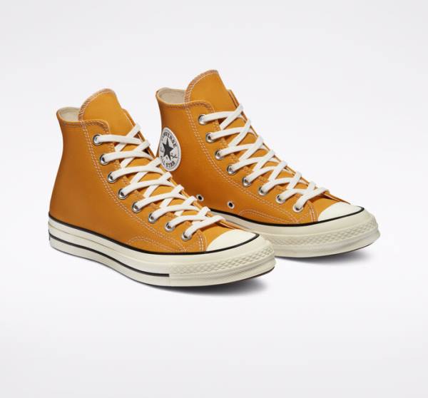 Tenisi Inalti Converse Chuck 70 Sunflower Yellow Negrii | CV-682WCO