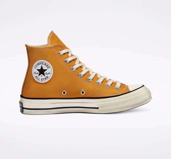 Tenisi Inalti Converse Chuck 70 Sunflower Yellow Negrii | CV-682WCO