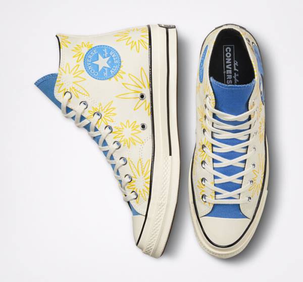 Tenisi Inalti Converse Chuck 70 Sunny Floral Albastri | CV-026RJH