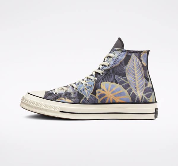 Tenisi Inalti Converse Chuck 70 Tropical Leaf Negrii | CV-038PGY