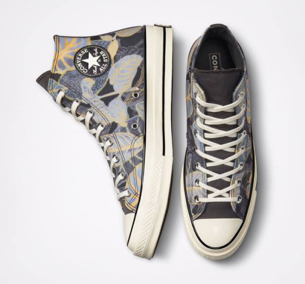 Tenisi Inalti Converse Chuck 70 Tropical Leaf Negrii | CV-038PGY