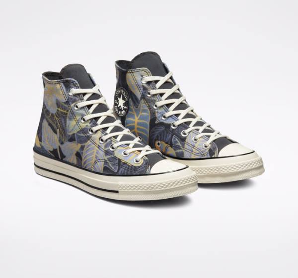 Tenisi Inalti Converse Chuck 70 Tropical Leaf Negrii | CV-038PGY