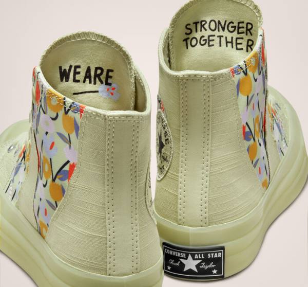 Tenisi Inalti Converse Chuck 70 We Are Stronger Together Masline Verzi Negrii | CV-630KMN