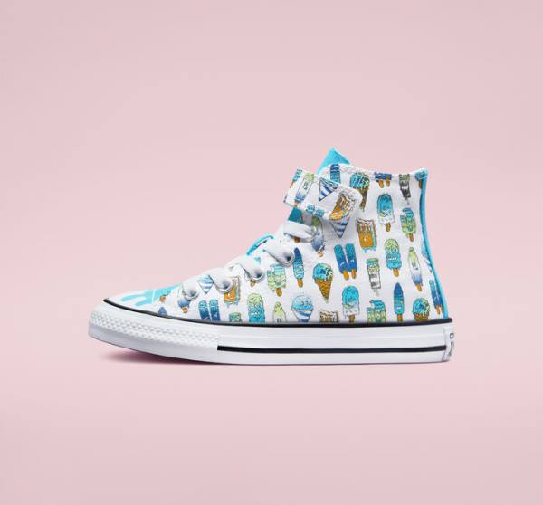 Tenisi Inalti Converse Chuck Taylor All Star Easy-On Frozen Treats Albi Albastri Verzi Deschis | CV-027XDJ