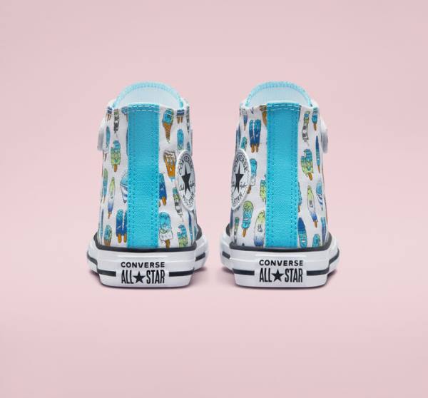 Tenisi Inalti Converse Chuck Taylor All Star Easy-On Frozen Treats Albi Albastri Verzi Deschis | CV-027XDJ