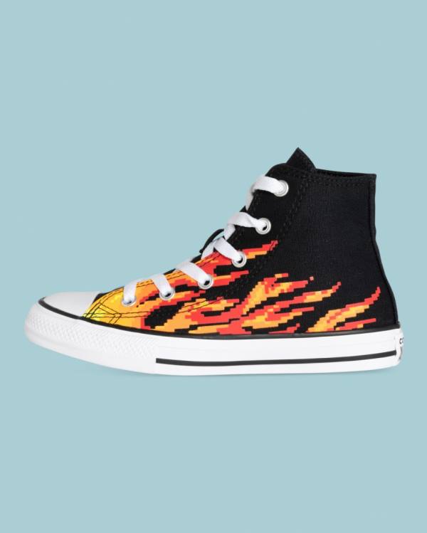 Tenisi Inalti Converse Chuck Taylor All Star Flame Print Negrii | CV-041AOY