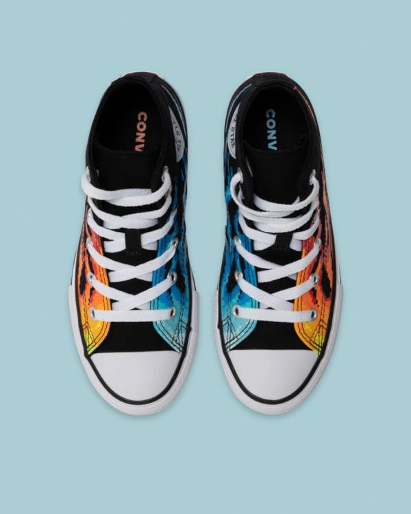 Tenisi Inalti Converse Chuck Taylor All Star Flame Print Negrii | CV-041AOY