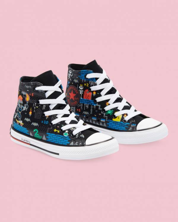 Tenisi Inalti Converse Chuck Taylor All Star Gamer Print Negrii | CV-063THB