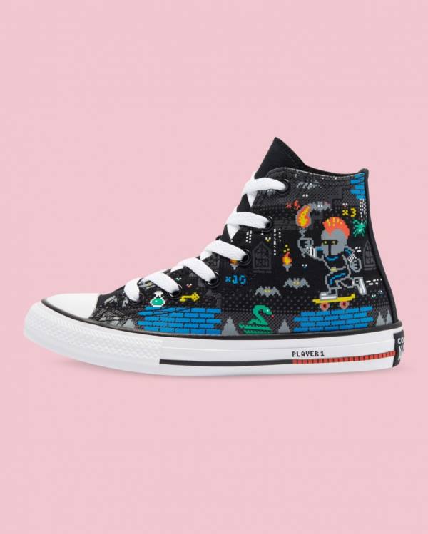 Tenisi Inalti Converse Chuck Taylor All Star Gamer Print Negrii | CV-063THB