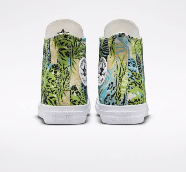 Tenisi Inalti Converse Chuck Taylor All Star Tropical Florals Verzi Deschis Albi | CV-089LWM