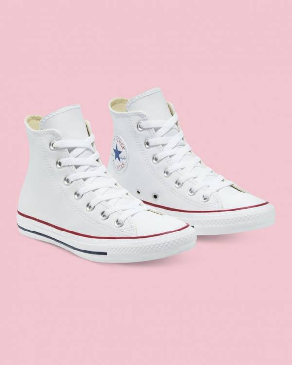 Tenisi Inalti Converse Chuck Taylor All Star Piele Albi | CV-126FIT