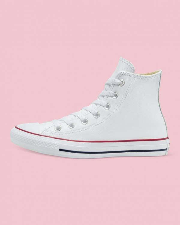 Tenisi Inalti Converse Chuck Taylor All Star Piele Albi | CV-126FIT