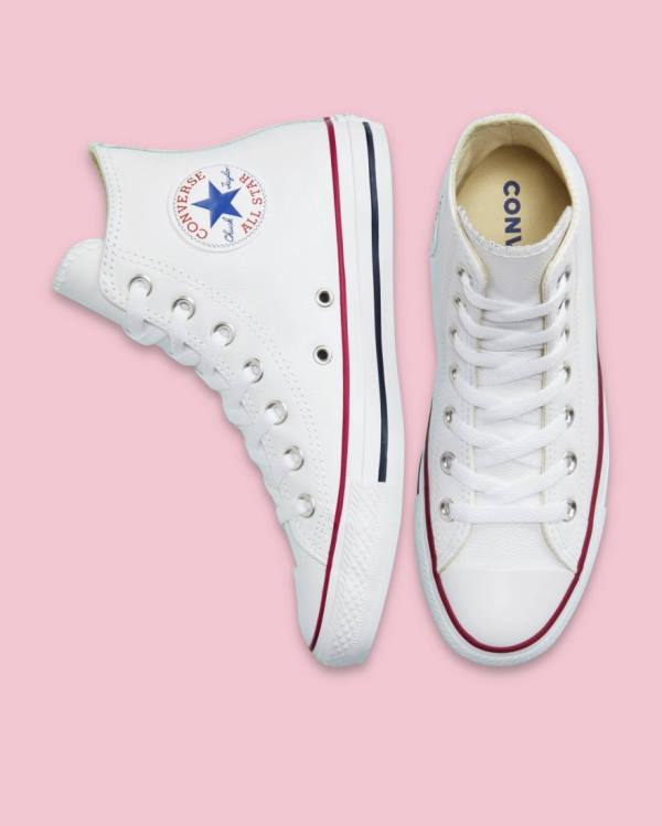 Tenisi Inalti Converse Chuck Taylor All Star Piele Albi | CV-126FIT