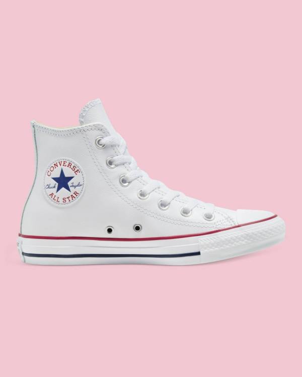 Tenisi Inalti Converse Chuck Taylor All Star Piele Albi | CV-126FIT