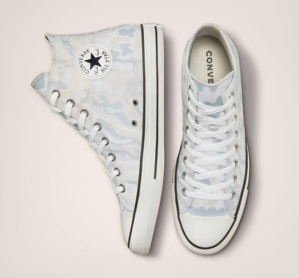 Tenisi Inalti Converse Chuck Taylor All Star Split Panel Camo Albi Gri | CV-134JUN