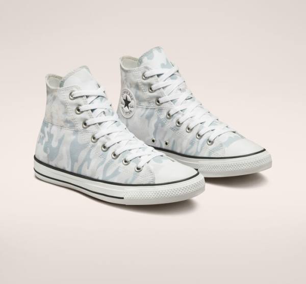 Tenisi Inalti Converse Chuck Taylor All Star Split Panel Camo Albi Gri | CV-134JUN