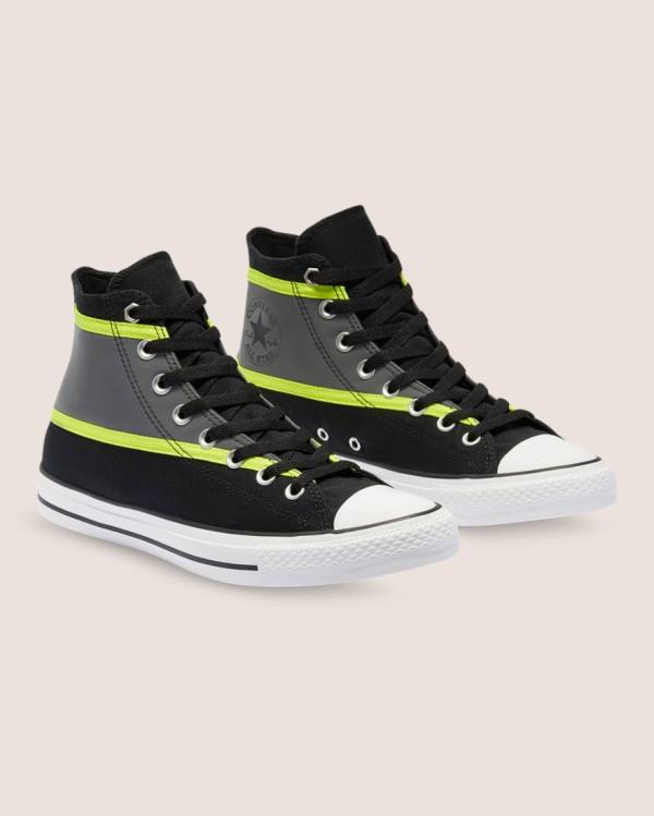 Tenisi Inalti Converse Chuck Taylor All Star Hi-Vis Negrii | CV-135BXZ