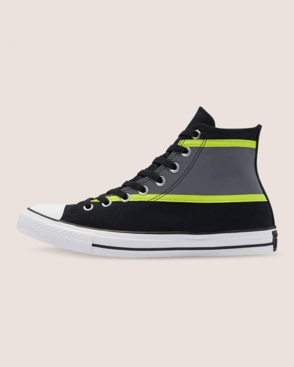 Tenisi Inalti Converse Chuck Taylor All Star Hi-Vis Negrii | CV-135BXZ