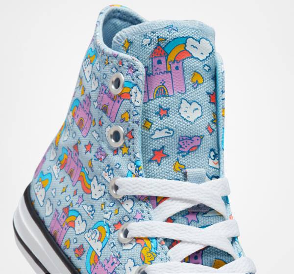 Tenisi Inalti Converse Chuck Taylor All Star Rainbow Castles Albastri Roz | CV-147OTK