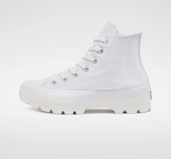 Tenisi Inalti Converse Chuck Taylor All Star Lugged Albi Negrii Albi | CV-152ZQL