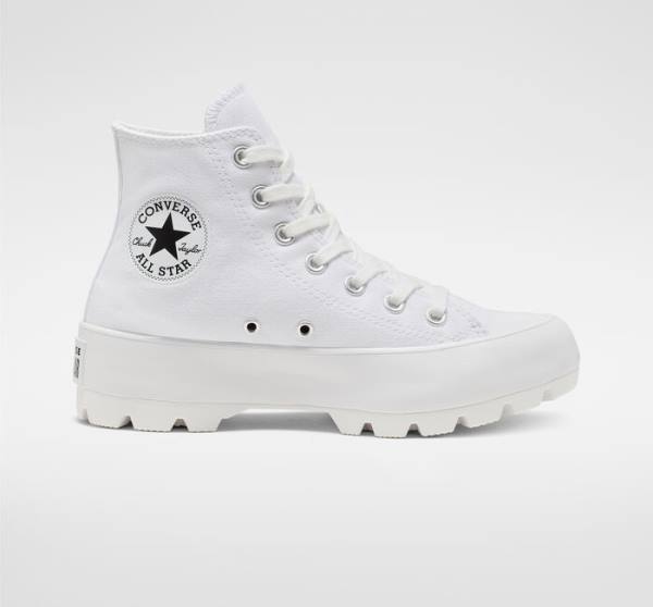 Tenisi Inalti Converse Chuck Taylor All Star Lugged Albi Negrii Albi | CV-152ZQL