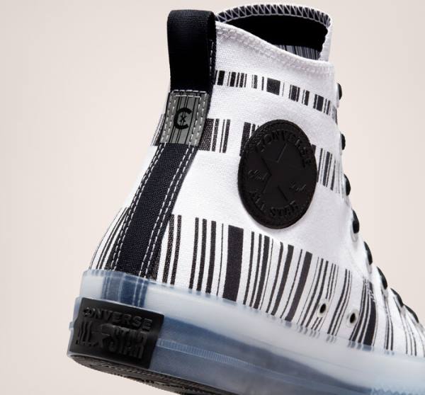 Tenisi Inalti Converse Chuck Taylor All Star CX Translucent Barcode Albi Negrii | CV-217TXV