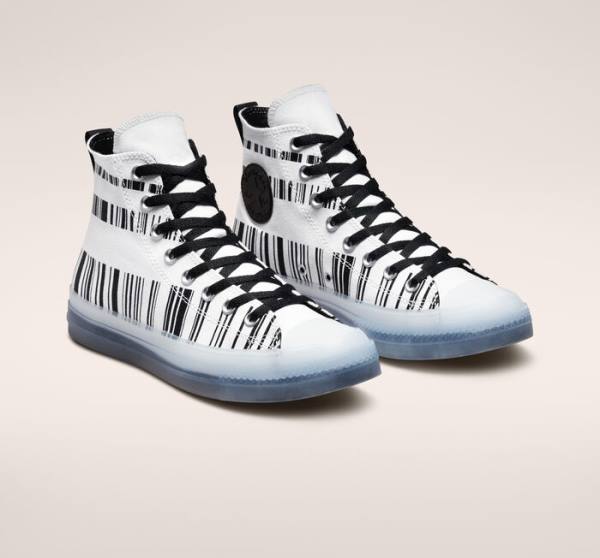 Tenisi Inalti Converse Chuck Taylor All Star CX Translucent Barcode Albi Negrii | CV-217TXV