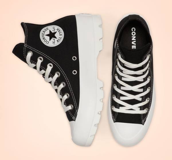 Tenisi Inalti Converse Chuck Taylor All Star Lugged Negrii Albi | CV-217ZFG