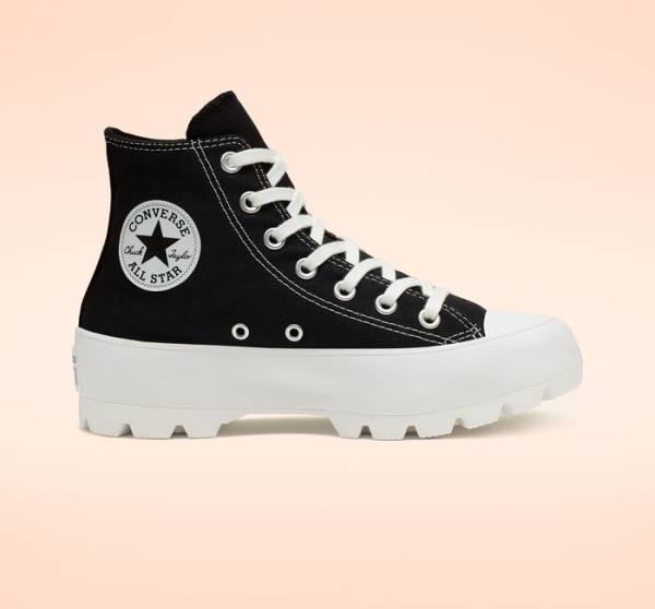 Tenisi Inalti Converse Chuck Taylor All Star Lugged Negrii Albi | CV-217ZFG