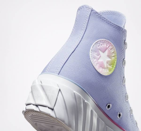 Tenisi Inalti Converse Chuck Taylor All Star 2X Lift Platforma Pastel Gradient Albastri Albi | CV-231FOJ