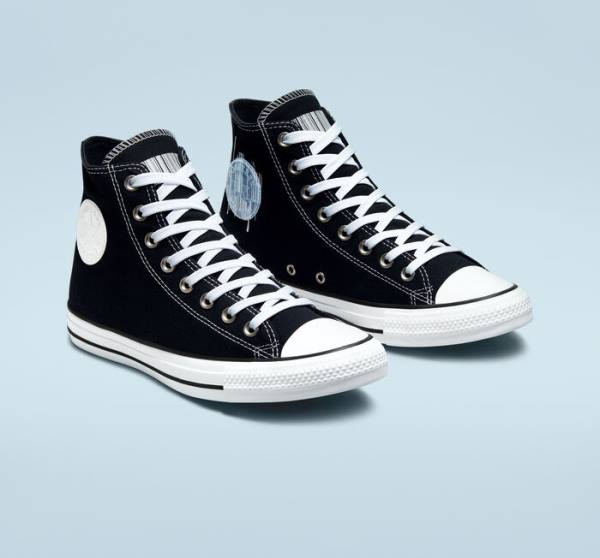 Tenisi Inalti Converse Chuck Taylor All Star Translucent Barcode Negrii Albi | CV-235TLH