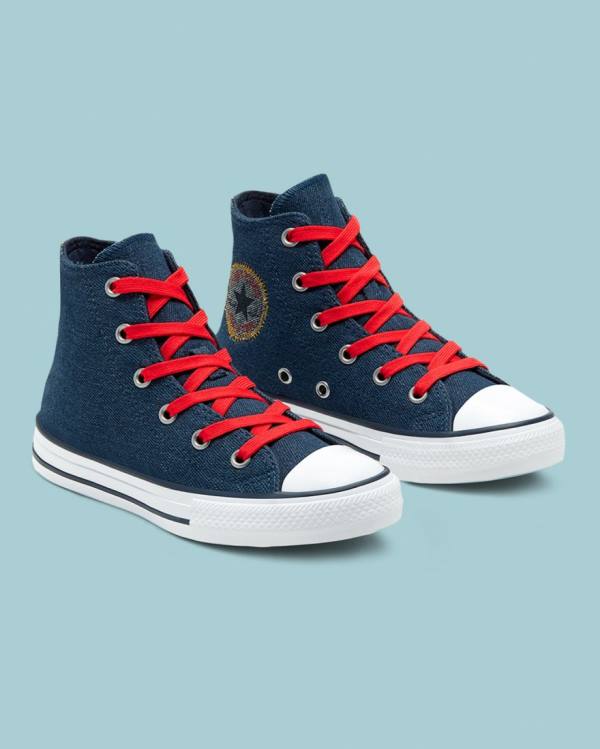 Tenisi Inalti Converse Chuck Taylor All Star Denim Reverse Twill Albastri | CV-247SDI